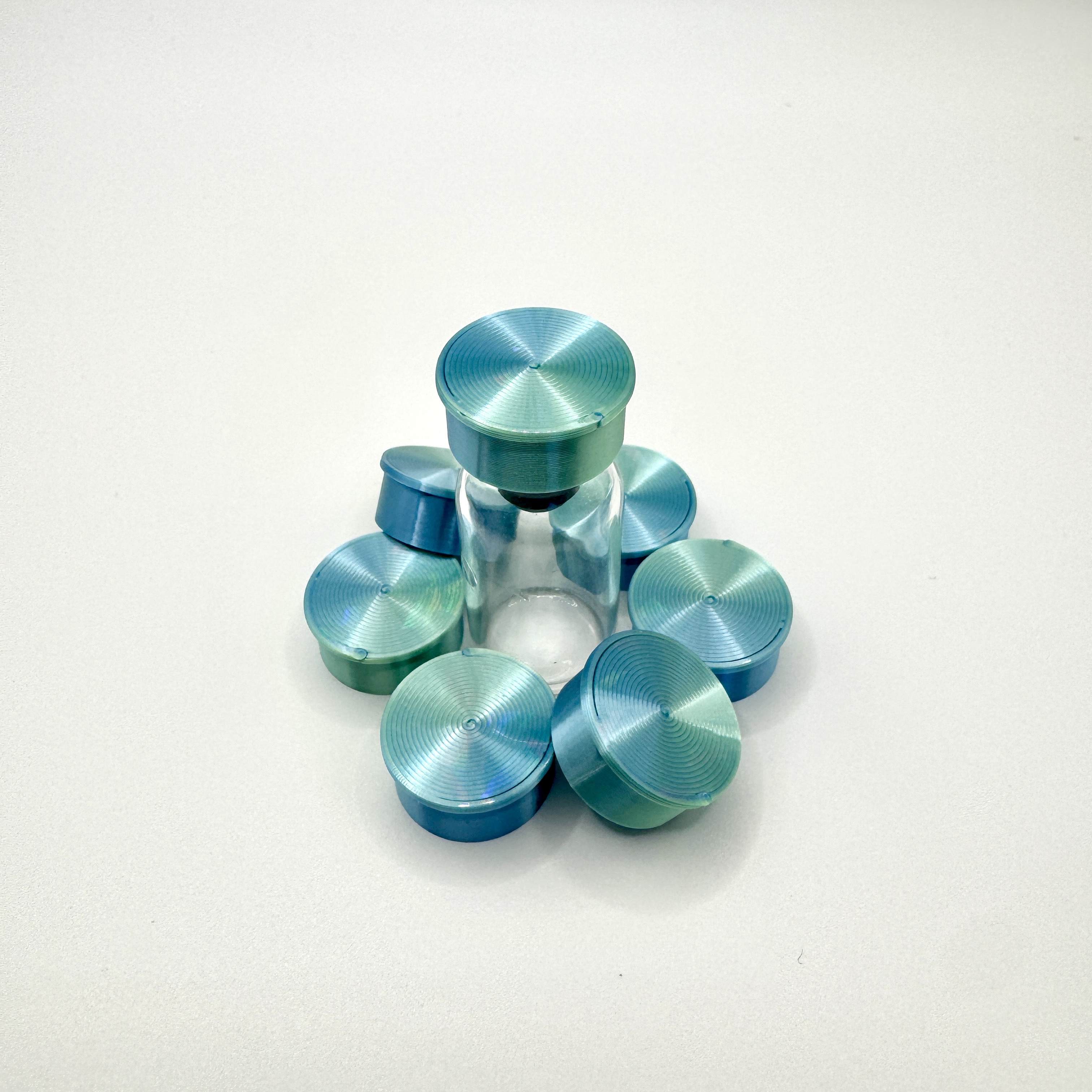 Silk Blue Green cap
